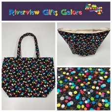 Large Tote Bag - Little Yarn Balls Large Tote Bag - Little Yarn Balls